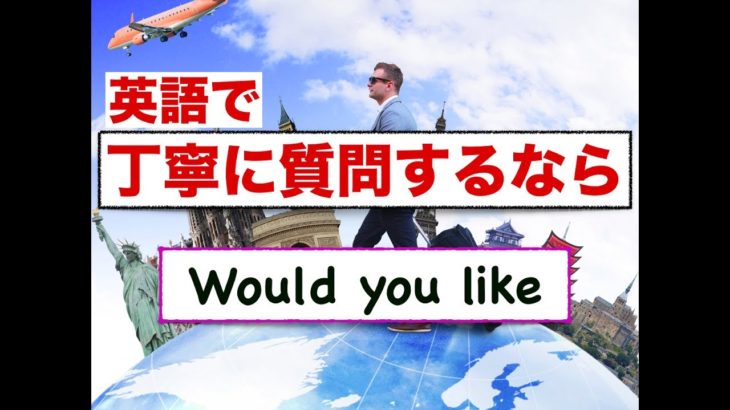 ⭐️英語で丁寧に質問をするなら『Would you like 』！意味と使い方が身につくレッスン動画