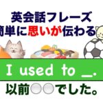 『簡単に思いが伝わる』I used to__.　以前＿＿＿でした。