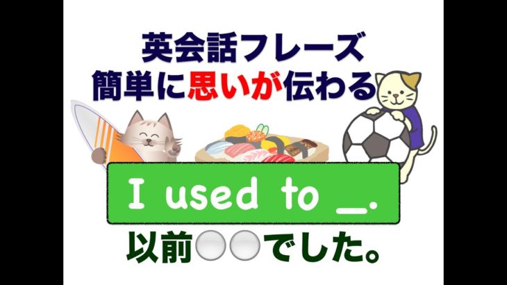 『簡単に思いが伝わる』I used to__.　以前＿＿＿でした。