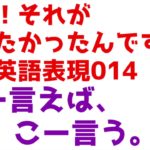 知りたかった英語シリーズ014