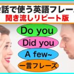 会話で使う英語フレーズ＃４（聞き流しリピート練習）【Do you,Did you, 一言フレーズ, A few~】