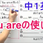 【英語】中1-2 You areの使い方