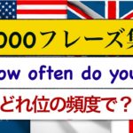 1000フレーズ集　「How often?」 どれ位の頻度で＿＿？