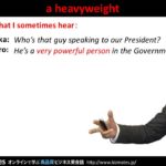 Bizmates無料英語学習 Words & Phrases Tip 195 “a heavyweight”