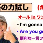 英語の力試し＃２０【I’m gonna、Are you gonna?、便利な一言フレーズなど】