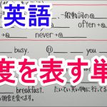 【英語】中1-19 頻度を表す単語