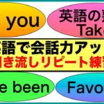 【英語で会話力アップ】会話で使う英語フレーズ＃１５（聞き流しリピート練習）Did you, 英語の熟語Take, Have been, Favorite