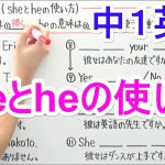 【英語】中1-7 sheとheの使い方