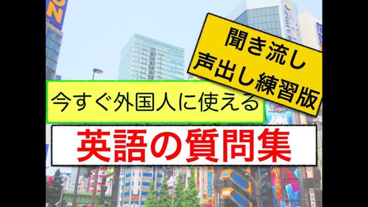 英語の質問集　聞き流し声出し練習版　第４弾（今すぐ外国人に使えるフレーズ）＜英会話スピーキングレッスン＞