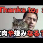 「Thanks to」が皮肉や嫌味になる？【#64】