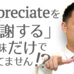 「Appreciate」を「感謝する」の意味だけで覚えてませんか？【#116】