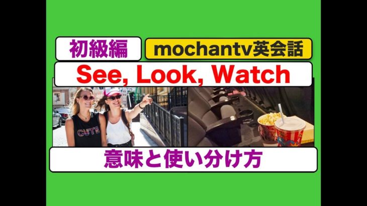 英語の『見る』See, Look,Watchの意味と使い分け方 『初級編』（初心者の方でも声出し練習で確実に上達できる！）