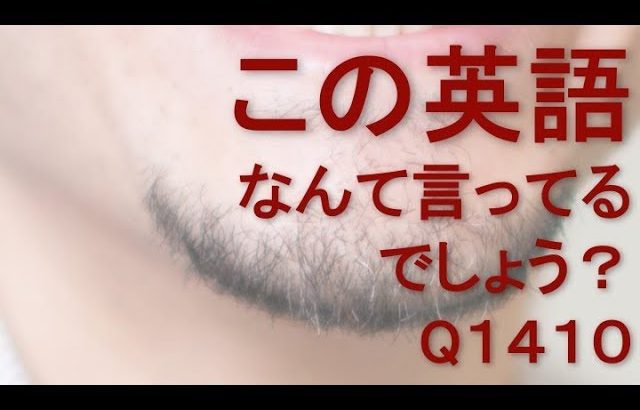 リスニングできるかな？英語英会話一日一言Q1410