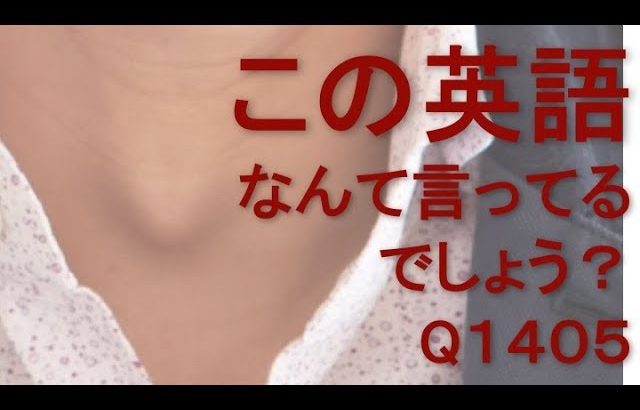 リスニングできるかな？英語英会話一日一言Q1405