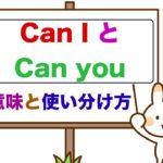 『Can I とCan you』 の違い、意味と使い分け方　＜初心者の方でも簡単に使えるようになるレッスン動画＞