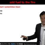 Bizmates無料英語学習 Words & Phrases Tip 206 “add fuel to fire”