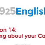 925 English Lesson 14 – Talking about your Career in English | Business English Conversation Lessons