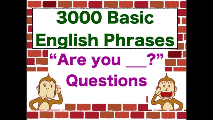 “Are you ____?” 3000 Basic English Phrases