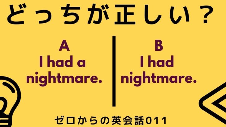 どっちが正しい英語？ゼロからの英会話-ZE-011