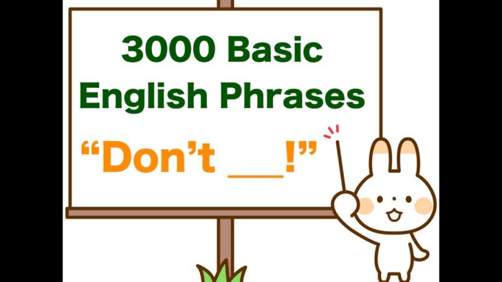 “Don’t _____!!” 3000 Basic English Phrases