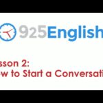 English Conversation Lesson – How to Start a Conversation in English | 925 English Lesson 2