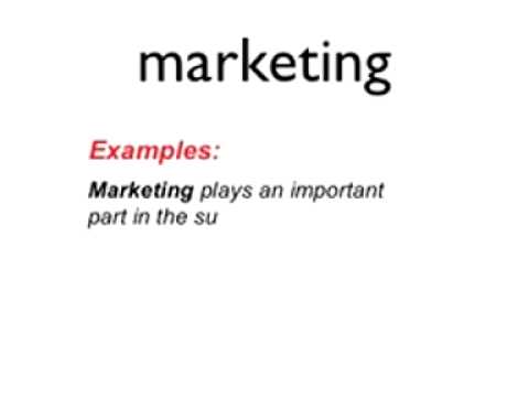 Learn Business English ESL Vocabulary – Marketing Vocabulary