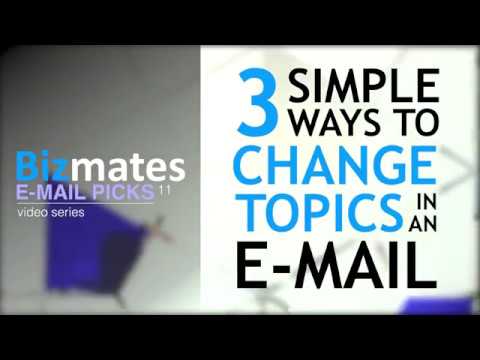 英語メールの書き方：「メール文の途中で話題を変える3つの方法」 Bizmates E-mail Picks 11