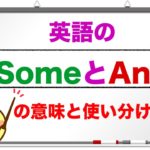 英語の『Some』 と『Any』 の意味と使い分け方　＜意味を理解したら例文を使って学習ができる授業＞（初心者から中級レベルの英語学習　動画レッスン）