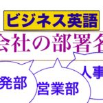 ビジネス英語　会社の部署名