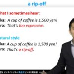 Bizmates初級ビジネス英会話 Point 139 ”a rip-off”