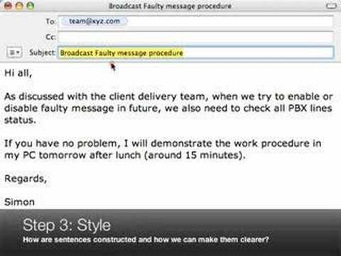 ESL Business Writing Video – Email Tune-up 01