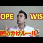 「Hope」と「Wish」の使い分けルール【#41】