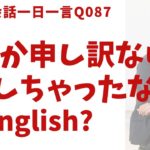 「申し訳ないことしちゃったな〜」は英語でなんて言うでしょう？ネイティブ発音と英語表現が身につく英語英会話一日一言-Q087