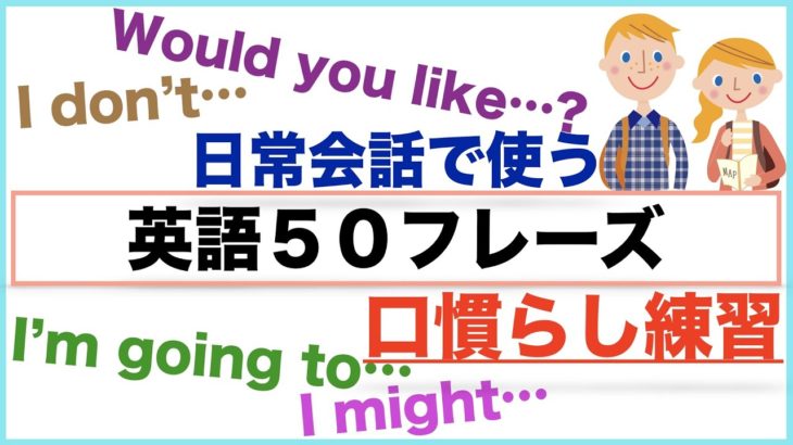 日常会話で使う英語５０フレーズの口慣らし練習(003)Would you like…?、I’m going….、I might…、I don’t…、