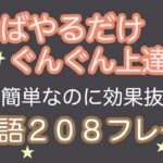 やればやるだけぐんぐん上達する英語２０８フレーズ【簡単なのに効果抜群！！】※レッスン構成の詳細については説明欄をご覧ください