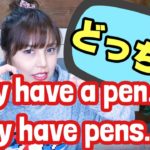 They have a pen.とThey have pens.どっちが正解なの？