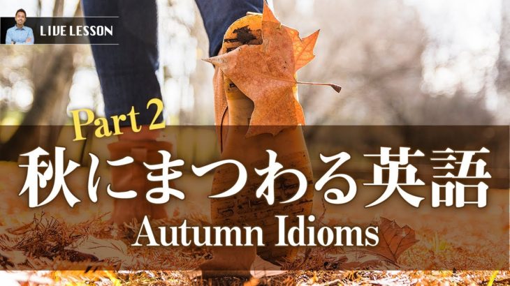 「秋にまつわる日常表現  Part 2」Autumn Idioms