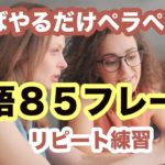 【やればやるだけペラペラになる！】日常英会話で使う２６の会話のやりとり合計８５フレーズ（リピート練習）ロング版