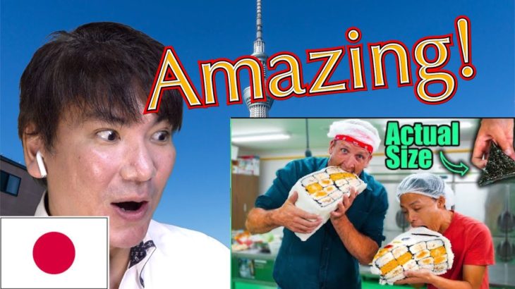 Japanese reacts to “100X HUGE Japanese Onigiri!! Japanese MiniMart Sushi, Sandwiches and More!!”